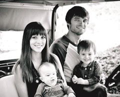 Josh and Alicia Mohr with their two young boys.