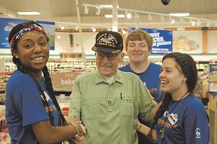 Mr. Richard Weeks with some of his friends at Grayson’s Kroger.