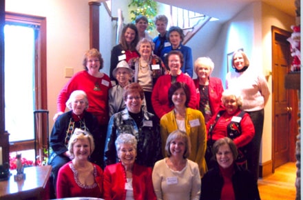 Members of the Beta Rho Chapter of the Delta Kappa Gamma Society gathered for the annual Christmas Tea at the home of Gloria James. Pictured: Seated Barbara Willis, Mary Long, Mary Alice Wood, Second row: Mary Pickens, Brenda Zellner, Jan Perry, Grace Puckett. Third row: Gloria James, Jane Alexander, Elsie Roberts, Barbara McCay, Kathy Phillips, Sarah Davis, Top: Lou Bryant, Jana Hensey, Marion Allen, Mary Anna Bryant. 