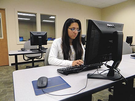  Daniela Aguilar, 22, of Lawrenceville, took the GED® exam at Gwinnett Tech on Jan. 2., 2014