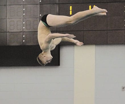 Jeremy Rutledge performing an Inward Dive