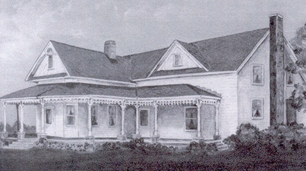 A painting of William Pittman Williams home in Snellville