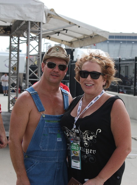 Carole with Tim White from Discovery' Channel's show 'Moonshiners'