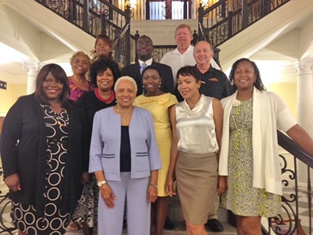 Georgia Senator Gloria Butler  with the inaugural Leadership Snellville class: Beverly Powers, Alisa Boykin, Michelle Munroe, Pose Staples, Connie Robinson, Rita Blake, Mack Brannon, Omotayo Aiyere, Dexter Harrison, Antonio Wallace and Crystal Moon (not pictured). 