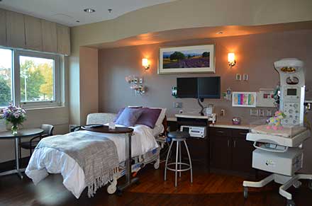 A suite at Gwinnett Women's Pavilion at Gwinnett Medical Center