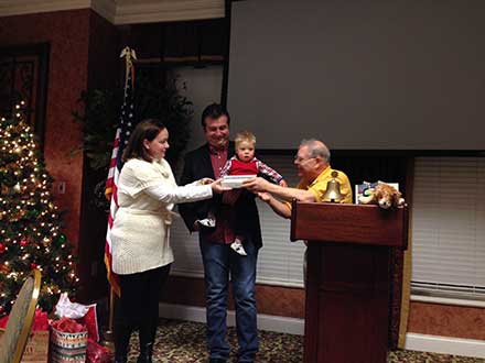 Lawrenceville and Loganville Legacy Lion’s Club presents Noah with his very own iPad Mini