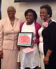 L to R: CaSandra Smith, honoree; Allyson Terry, scholarship recipient; Janice McGruder, honoree.