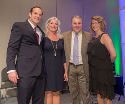 (Pictured left to right): Trent Lind, CEO, Sharon Mitchell, honoree, Stuart Downs, Chief Nursing Officer, and Lisa Newberry, Radiology Director.