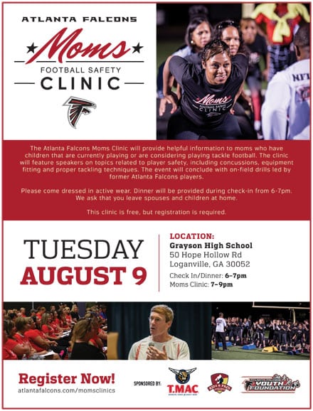 Atlanta440 Falcons Moms Clinic Grayson HS