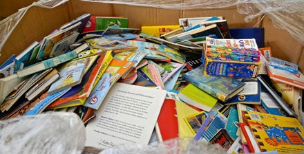 Students at Lawrenceville Elementary School will be able to pick out twelve books to take home at the end of the school year.