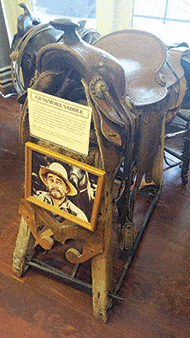 Festus' saddle used on the show Gunsmoke. His horse was actually a mule, a male named "Ruth"