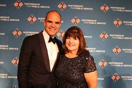 House of Cards actor, Michael Kelly with mother Maureen Kelly at the WISER Hero of the Year Awards, Washington, DC.