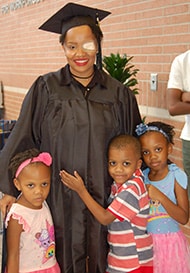 Daisha Lewis with children