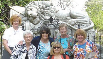 L-R Rene Weilbrenner, Pat Davis, Corresponding Secretary Lee Schermerhorn, Cindy Gaskins, Marilyn Johnson, Vivian Wiegand