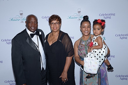 (Left to right) Gregory and Betty Levett, their daughter Deanna Levett and granddaughter Callie Levett on the Senior Connections red carpet.
