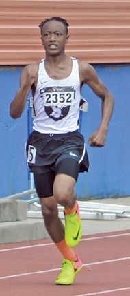 Shiloh Middle School track star, Joshua Scott, sprints to take first place in the 400-meter race at the 2017 Georgia Middle School State Championship.