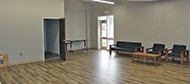 The old music room/computer lab is space that will be utilized by the general public and city officials. 