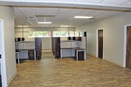 The library at the old Loganville Elementary School has been converted into offices and cubicles.