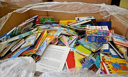 Elementary school students will be able to pick out up to ten to twelve books to take home at the end of the school year.