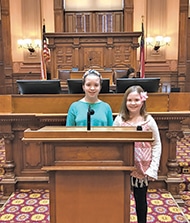  Thieken’s daughters, Katie and Colleen, spent the day at the state capitol with their mom when she talked to Gov. Nathan Deal and lawmakers about the importance of knowing the symptoms and screening for Sepsis at all Georgia Hospitals