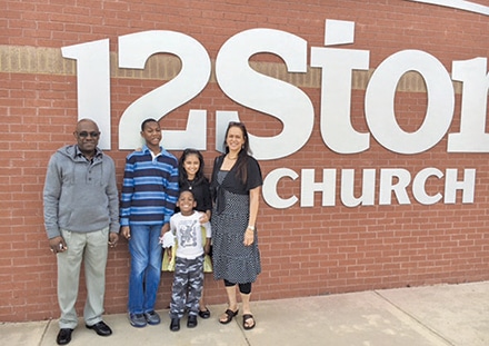 L-R Willie, Terrell, Skyler, Aaliyah and Shereen at 12Stone Church, Snellville Campus