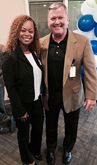 Pictured (Left to Right) Tiaka Thomas, Director of Physician & Provider Relations for Eastside Behavioral Health Services, and Tim Brady, Regional Vice President TriStar and Mid‐America Divisions with HCA