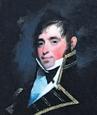 Commodore James Lawrence, a naval hero, commanded the USS Chesapeake during the War of 1812.