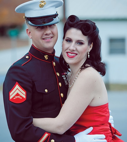 David King and Kate Awtrey were engaged the night of the Marine Corps Ball in November 2013.