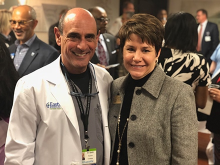 Dr. Michael Lipsitt and Pro Tem Mayor of Snellville Barbara Bender