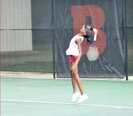 Kendra at the DecoTurf High School Tennis Team Championships - Boys and Girls A Division (TN L3/STA L5) on 2016 March 18-20 at Baylor School in Chattanooga, TN.