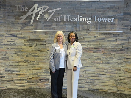 Susan Barge, Co-founder and Executive Director of Navigate Recovery alongside Margaret Collier, VP of Behavioral Health Services at Eastside Medical Center