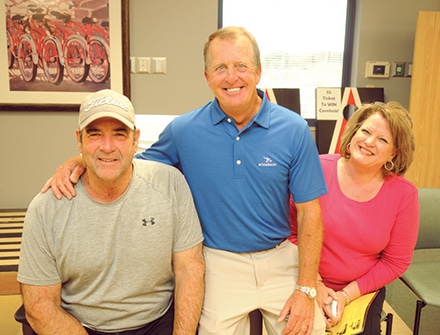 Tommy and his wife and coach, Elizabeth Bettress with Fred Funk.