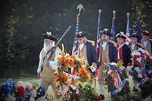 SAR Color Guard left to right:  Jay Guest, George Thurmond, Ed Rigel Jr., Scott Collins, Allen Greenly, and Charlie Newcomer
