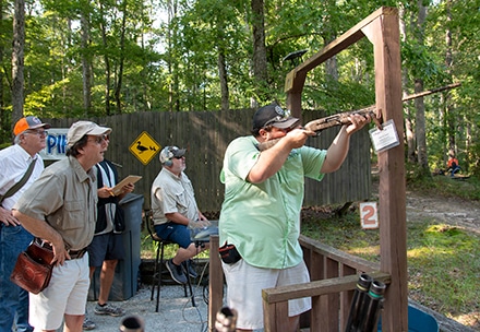 Participants in the Walton EMC Charity Sporting Clays Shoot raised $16,700 toward helping those with breast cancer. The event consists of a round of 100 clay targets thrown in various configurations that tests the shooters' skill.