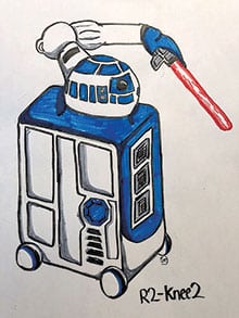 Eastside Medical Center’s name our Robot Contest winning drawing of “R2-Knee2” illustrated by Alton C. Crews Middle School student Shayda Torab