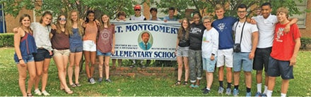 High school students from Paideia, a private school in Atlanta, brought school supplies to Montgomery Elementary in Mound, Bayou, Miss. during a class trip.