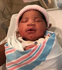 Kimora Chizikora Abah, born at 4:45 AM, on Jan. 1 was first baby born at Eastside Medical Center in 2019.