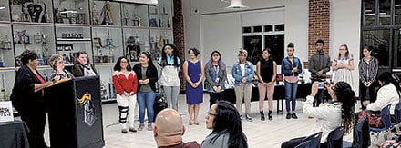 Final contestants at the Nancy Gullickson Fine Arts Competition award ceremony. 