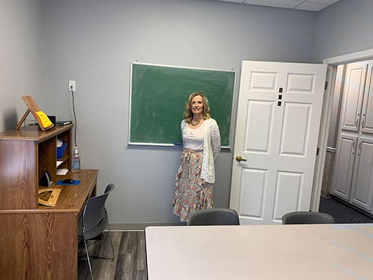 Carol Wood has created what she considers the ideal learning environment at "Total Learning Concepts" in Lilburn. She has implemented a variety of room sizes and arrangement for individualized instruction and small group sessions.