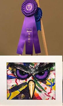 The overall winner of the Lilburn Woman's Club's Spring Art Show was by Leah Ermias. Her painting is on display in the children's section of the Lilburn Library.