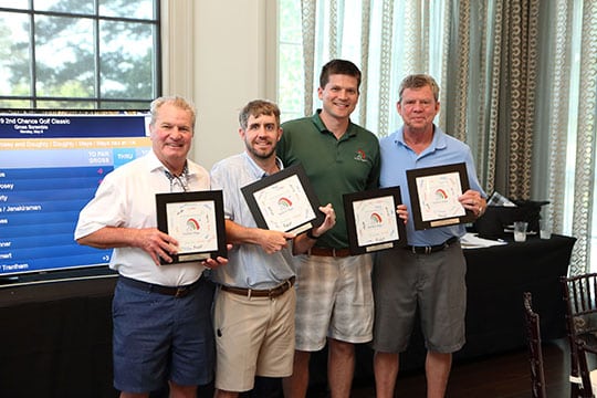 Second Chance Golf Classic 1st place team - Larry Mays, Joe Mays, Chandler Doughty, and Steve Doughty