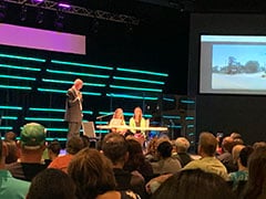 Larry Rose lead the meeting at Graystone Church and told those in attendance they now have a lawyer who will work on their case in the weeks leading up to the Gwinnett County Planning Commission’s meeting on July 2 and before the County Commissioners vote on the proposal on July 23.