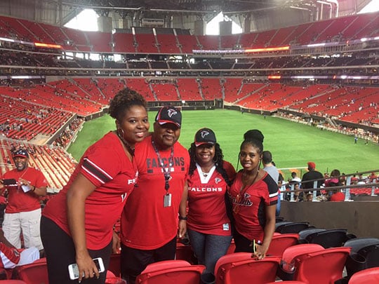 The Collier family. L-R — Alliyah, Milton, Beverly and Alexis Collier.