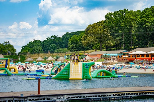 The Wibit Laketop Obstacle Course Adds to the Fourth of July Weekend Fun at Lanier Islands June 2019