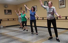 Meeting every Tuesday for 30 minutes, the adult tap class at North Georgia Dance Academy is made up of career women who look forward to the class as time for themselves.