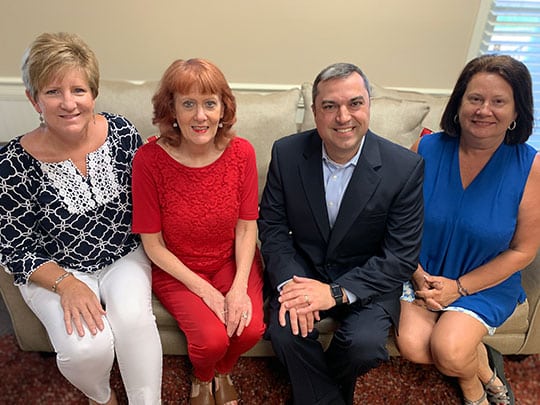 The staff at Country Financial in Snellville: L-R — Office Assistant Cynthia D. Grissom; Trudy Lamont, Service Assistant; Jamey Toney; Deborah M D'Ambra, Service Assitant.