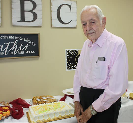 Everett Samples at his 90th Birthday celebration.