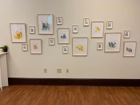 This summer, Cindy Hong's "Freedom Fighters" exhibit was displayed at a private room in Sugar Hill's City Hall.   