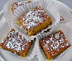 Pictured are Harvest Pumpkin Bars served at Gwinnett County Public Schools cafeterias.