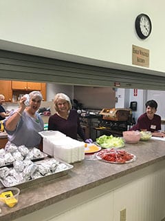 Soup Nite 1: L-R: Eunice Bolling, Sonja Woodham and Carrie Macaluso.